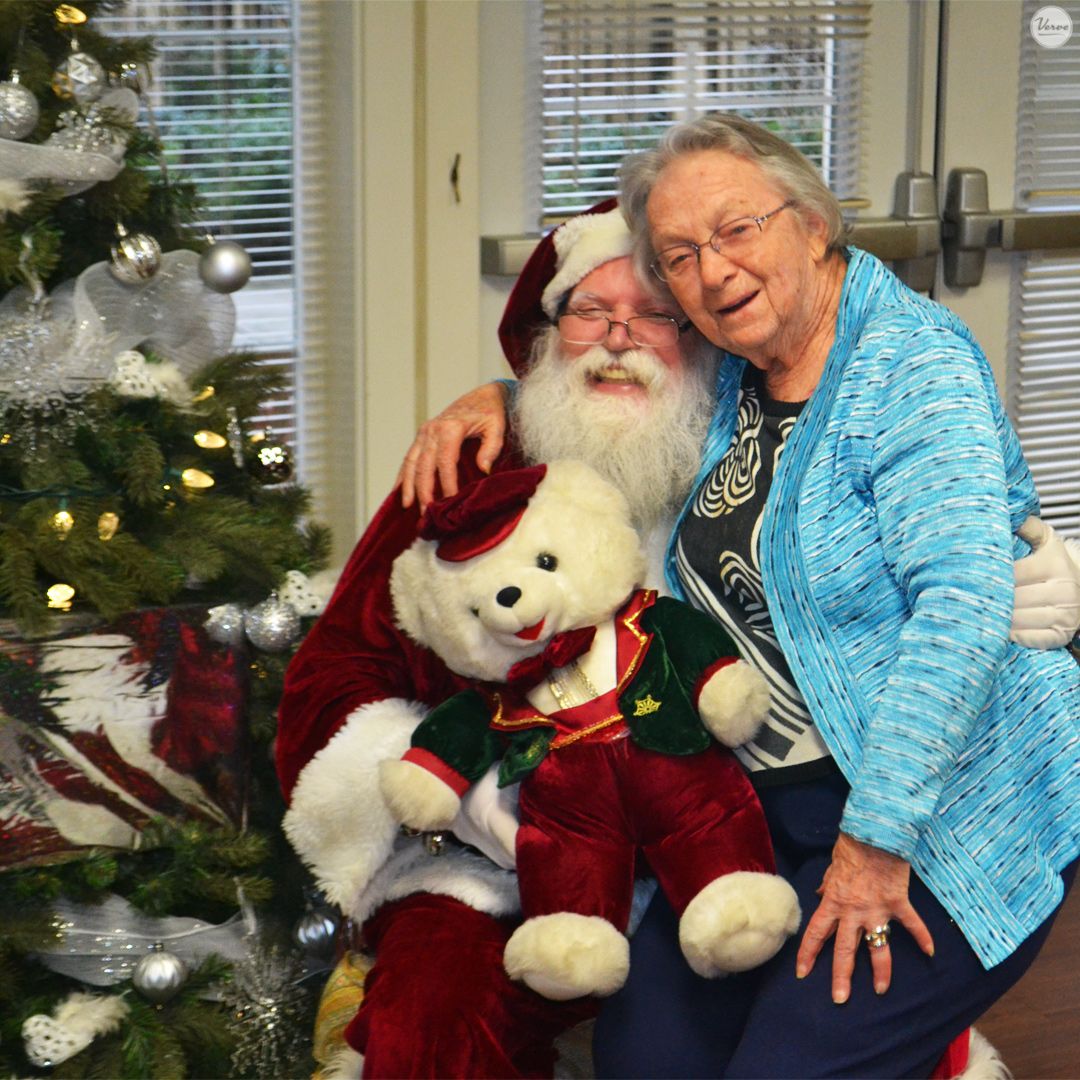 Santa at Senior Living Center